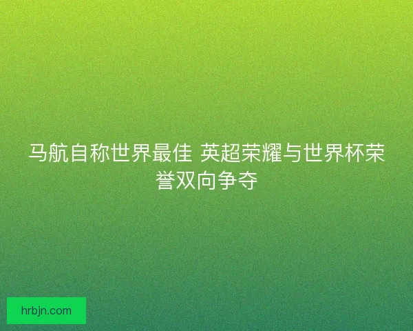 马航自称世界最佳 英超荣耀与世界杯荣誉双向争夺